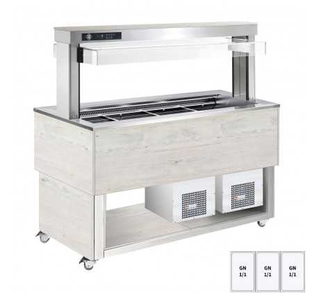 Buffet à froid positif, réglable GN 3-1/1...