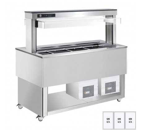 Buffet à froid positif, réglable GN 3-1/1 RAL |...