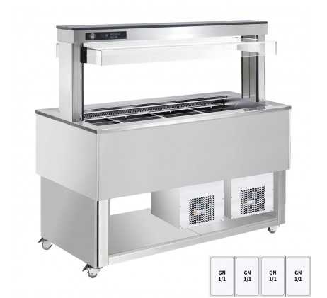 Buffet à froid positif, réglable GN 4-1/1 RAL |...
