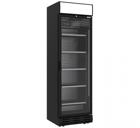 Vitrine ventilée positive 382 litres NOIRE avec...
