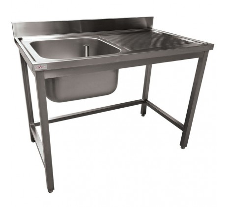 Plonge inox ECO 1 cuve égouttoir droite, sans...