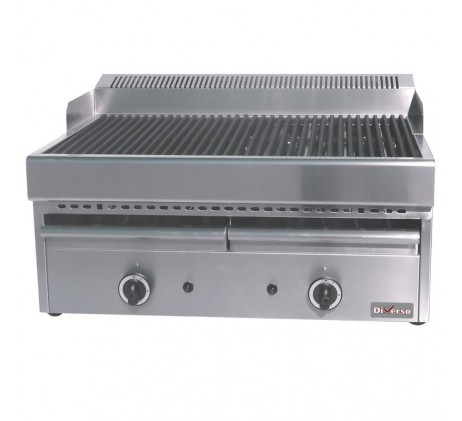Grill-vapeur gaz avec grille de cuisson en...