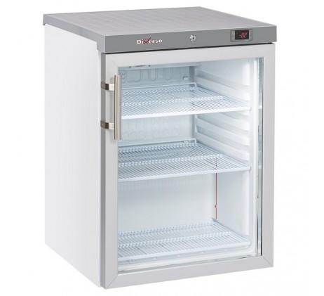 Frigo ventilé, porte vitrée, 200 Litres - blanc...