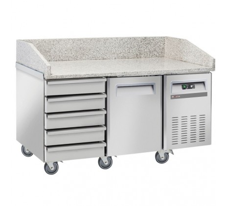 Table frigo pizzeria, 1 porte EN 600x400, 5...