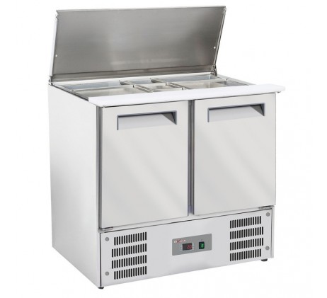 Saladette avec couvercle 2x GN1/1+3x GN 1/6-150...