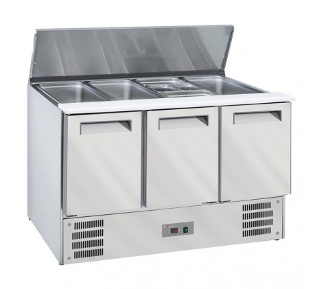 Saladette avec couvercle 4xGN1/1-150 mm +...